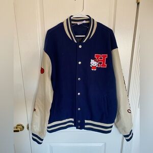 Aeropostale women’s Varsity Jacket - Blue and Cream